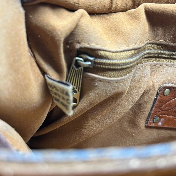 Patricia Nash Tooled Purse Napa Etched Floral Collection Peruvian Tooling Tan - Picture 9 of 15